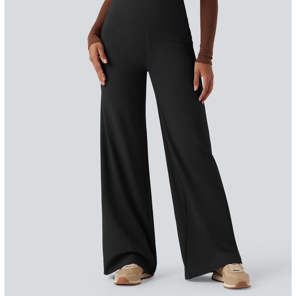 HALARA Wide Leg Pants - Black